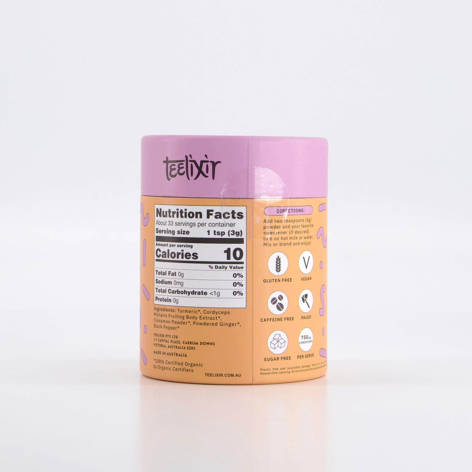 Teelixir Mushroom Turmeric Latte - Product Detail