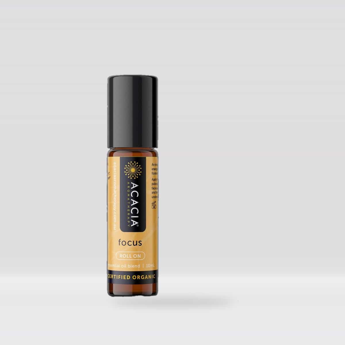 Acacia AromaTherapy Focus Certified Organic Essential Oil Roll on 10ml