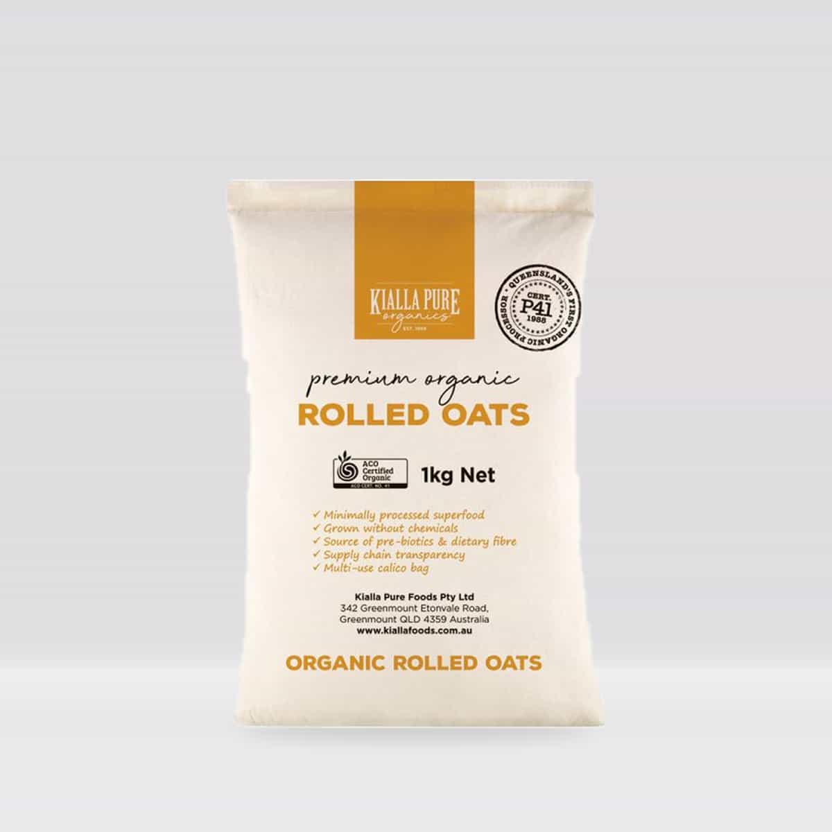 Kialla Pure Foods Organic Rolled Oats 1kg
