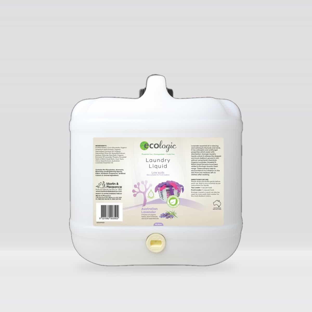 ECOLogic Australian Lavender Laundry Liquid BULK 15L