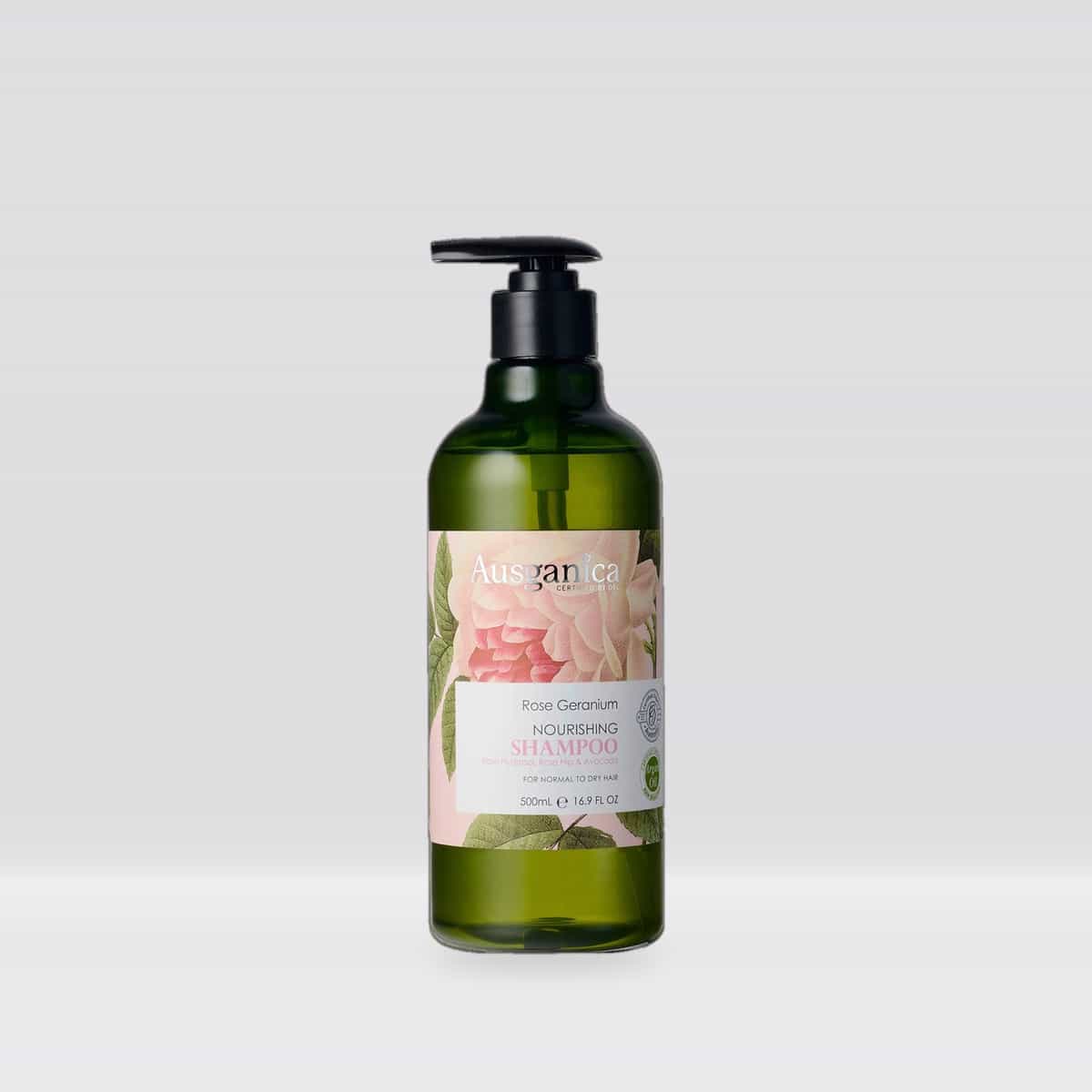 Ausganica Certified Organic Rose Geranium Nourishing Shampoo 500ml