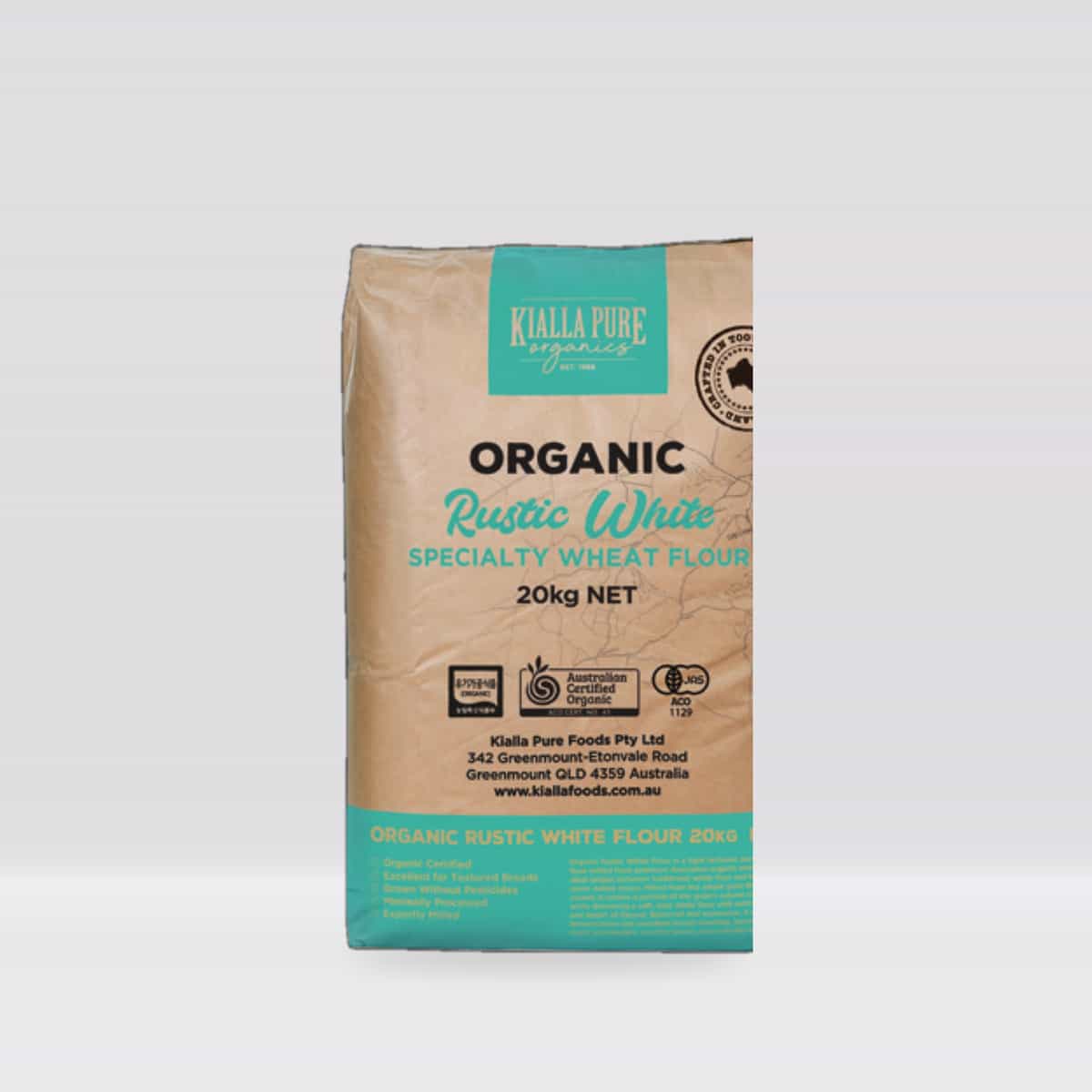 Kialla Pure Foods Organic Rustic White Flour 20kg