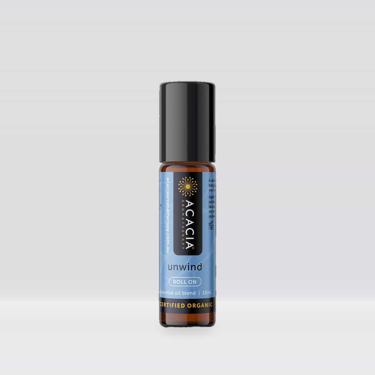 Acacia AromaTherapy Unwind Certified Organic Essential Oil Rollon 10ml