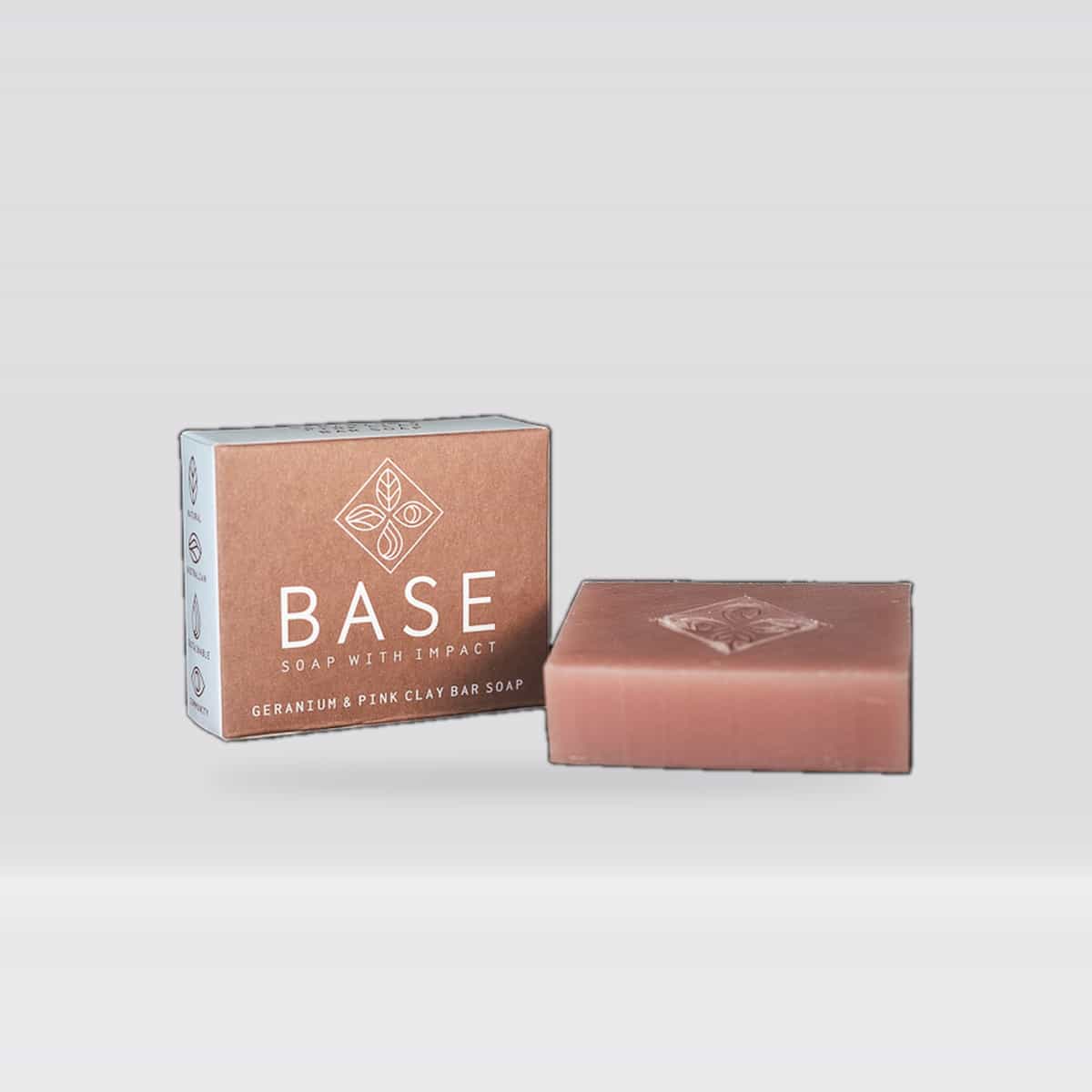 Base Soaps Geranium & Pink Clay Bar Soap