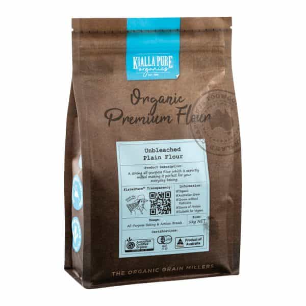 Kialla Pure Foods Organic Unbleached Plain Flour 1kg
