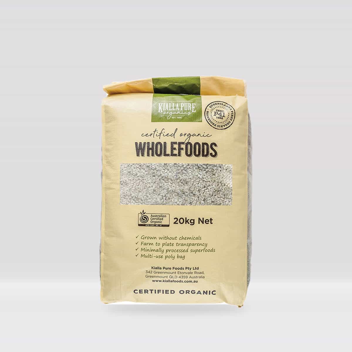 Kialla Pure Foods Organic Sunflower Kernels 20kg