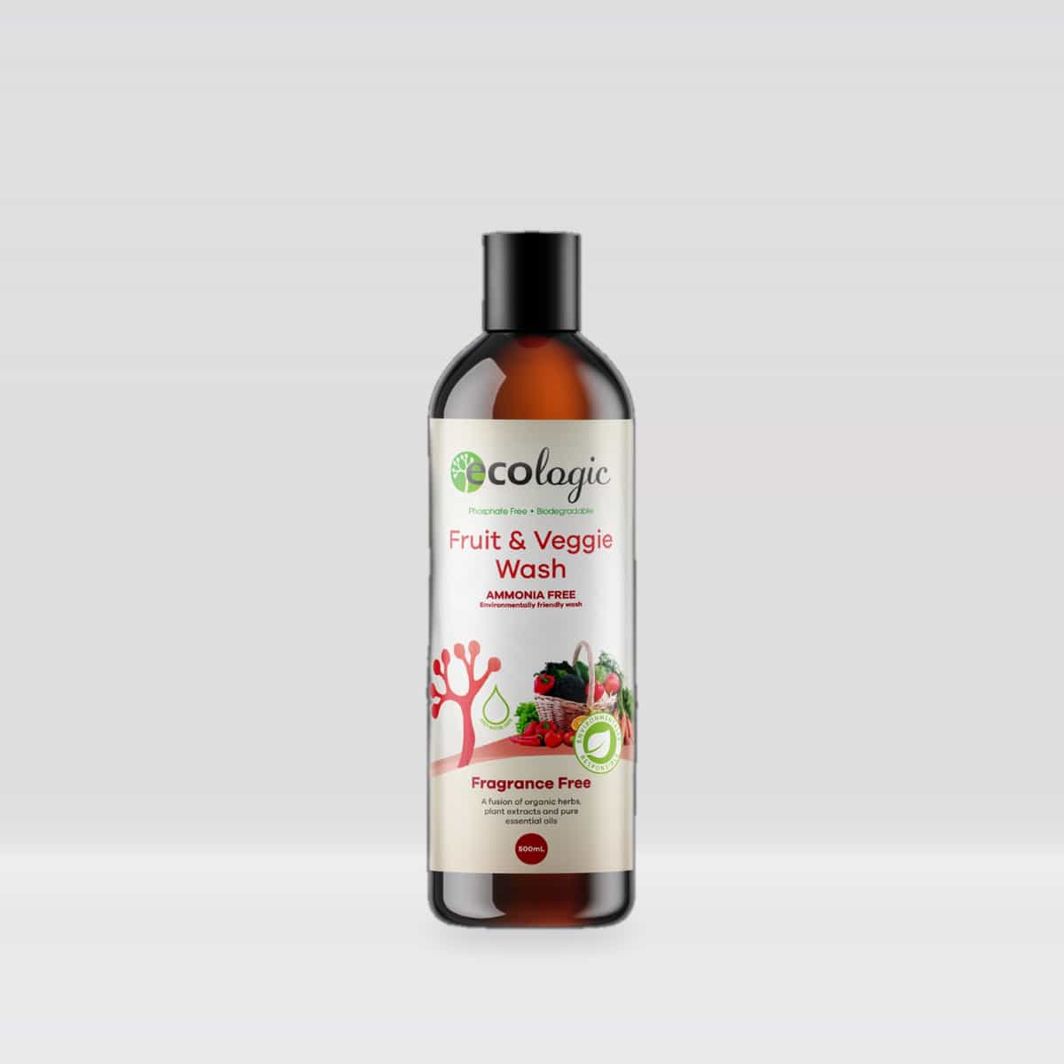 ECOLogic Fruit & Veggie Wash Fragrance Free 500ml