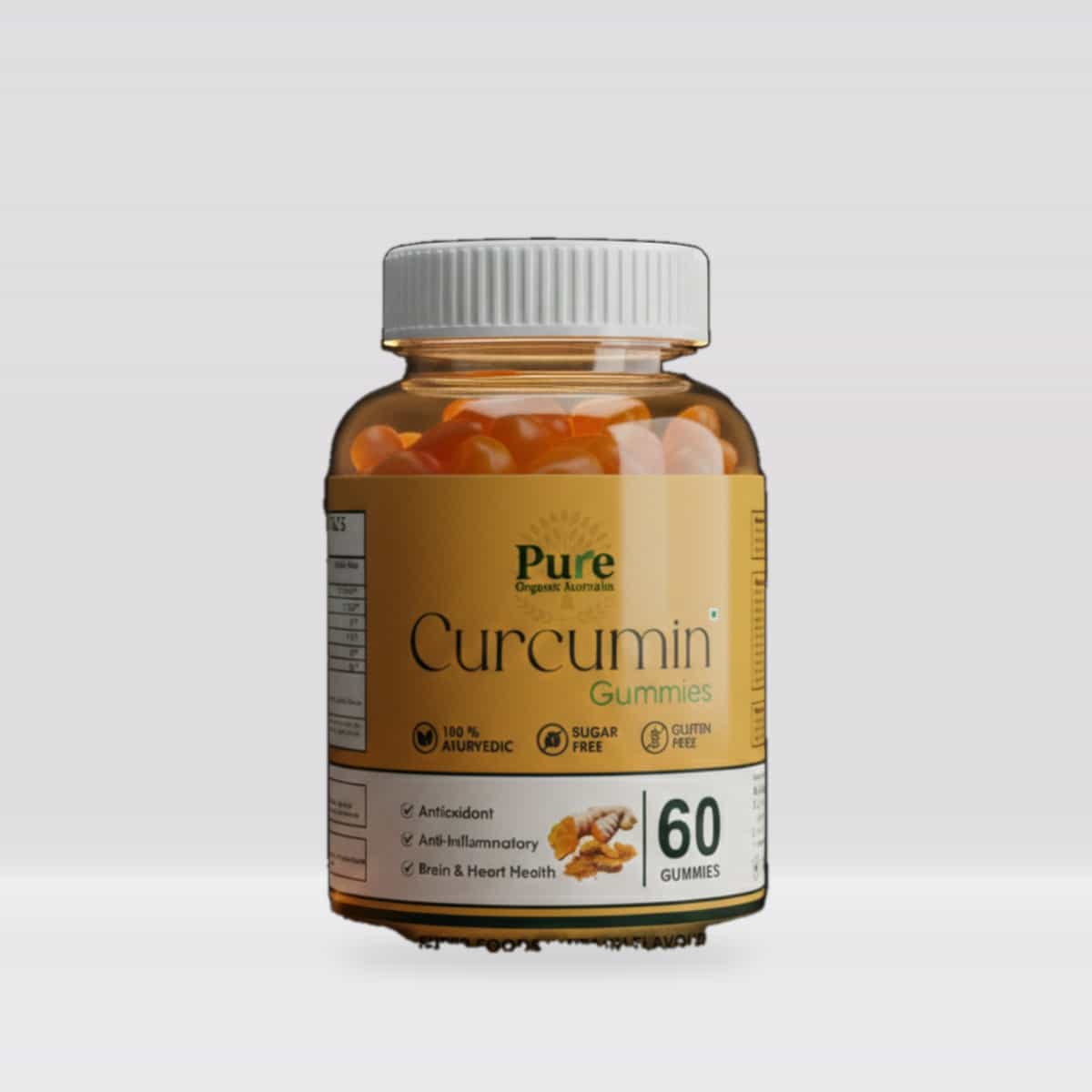 Pure Organics Australia Curcumin Gummies 60 Gummies