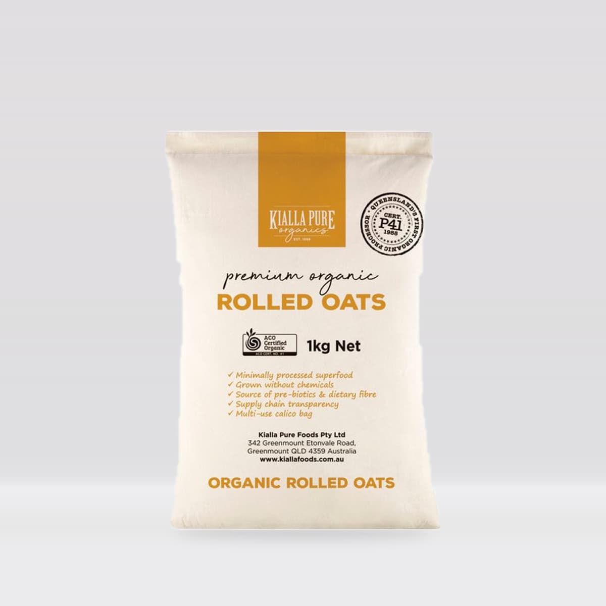 Kialla Pure Foods Organic Rolled Oats 1kg