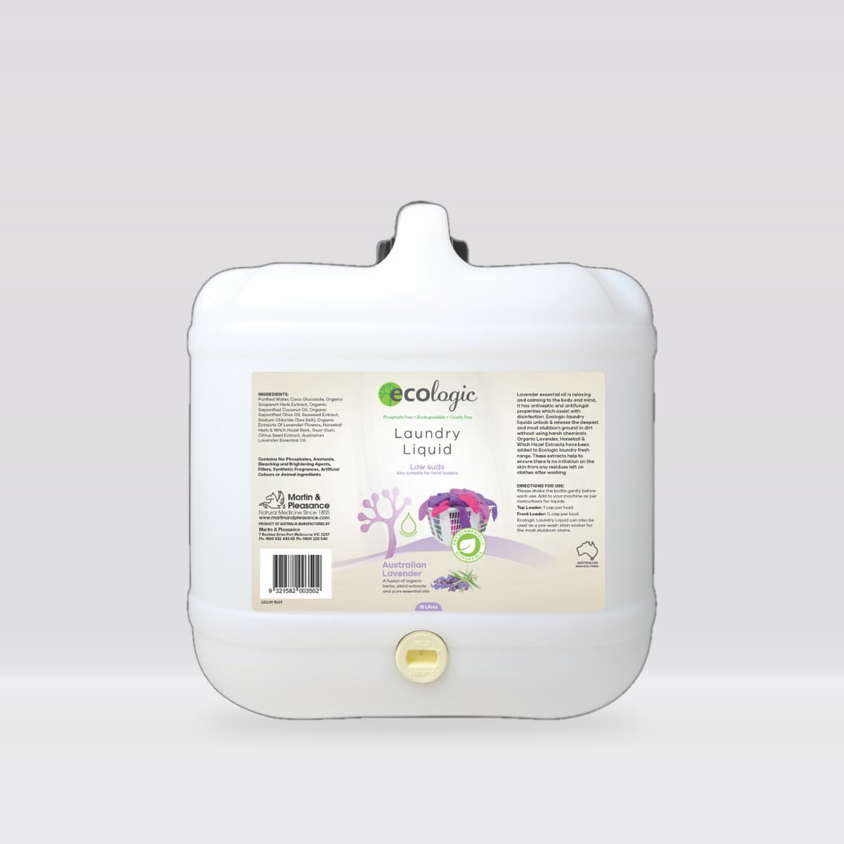 ECOLogic Australian Lavender Laundry Liquid BULK 15L