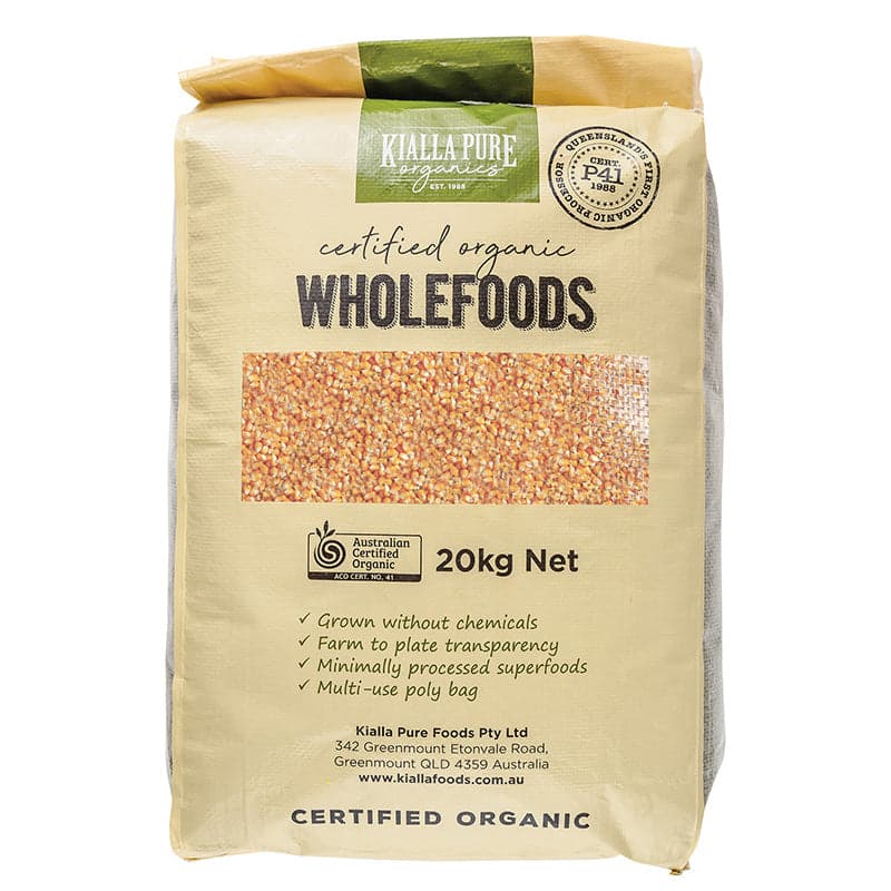 Kialla Pure Foods Organic Popping Corn 20kg
