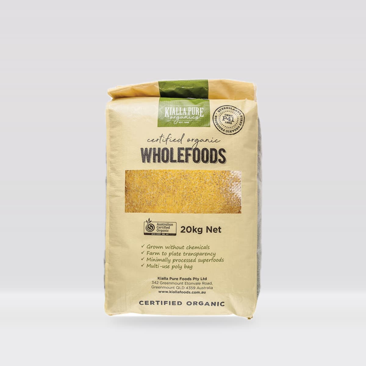 Kialla Pure Foods Organic Rustic Polenta 20kg