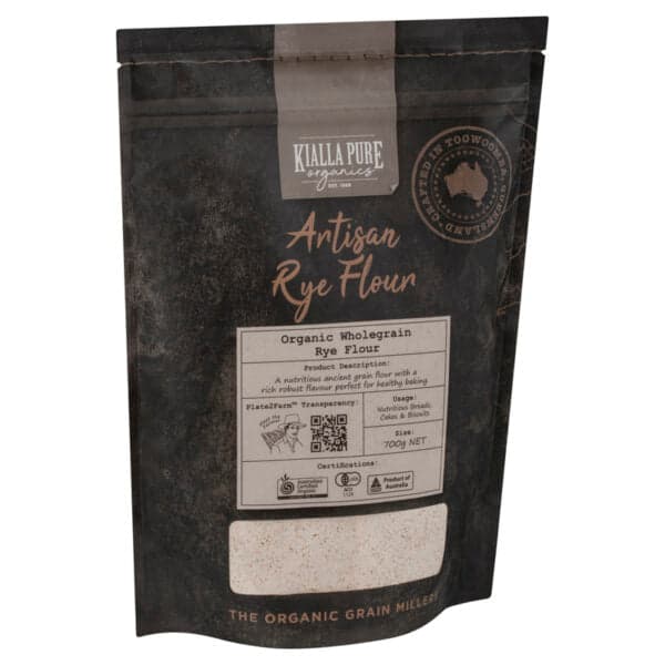 Kialla Pure Foods Organic Wholegrain Rye Flour 700g