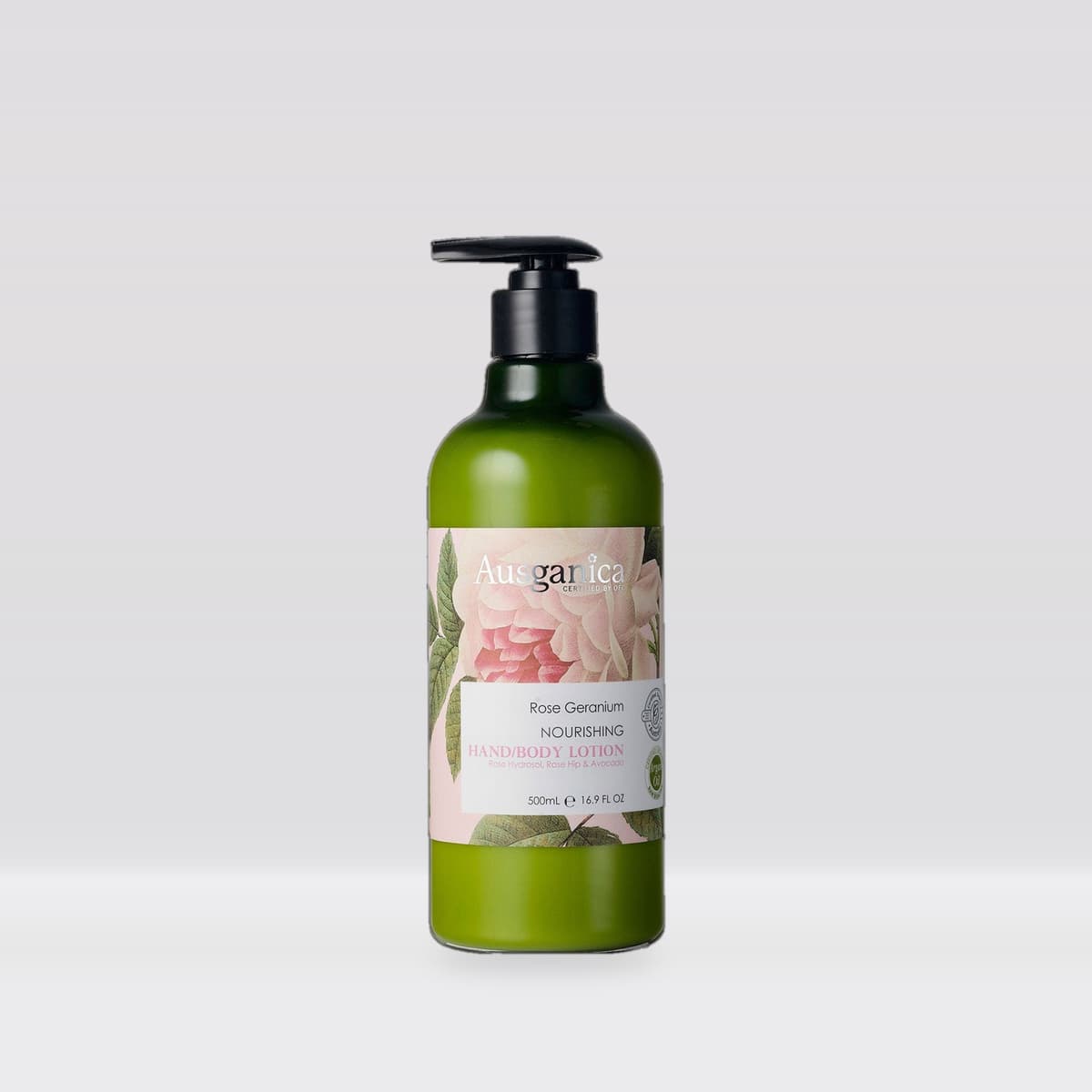 Ausganica Certified Organic Rose Geranium Nourishing Hand & Body Lotion 500ml