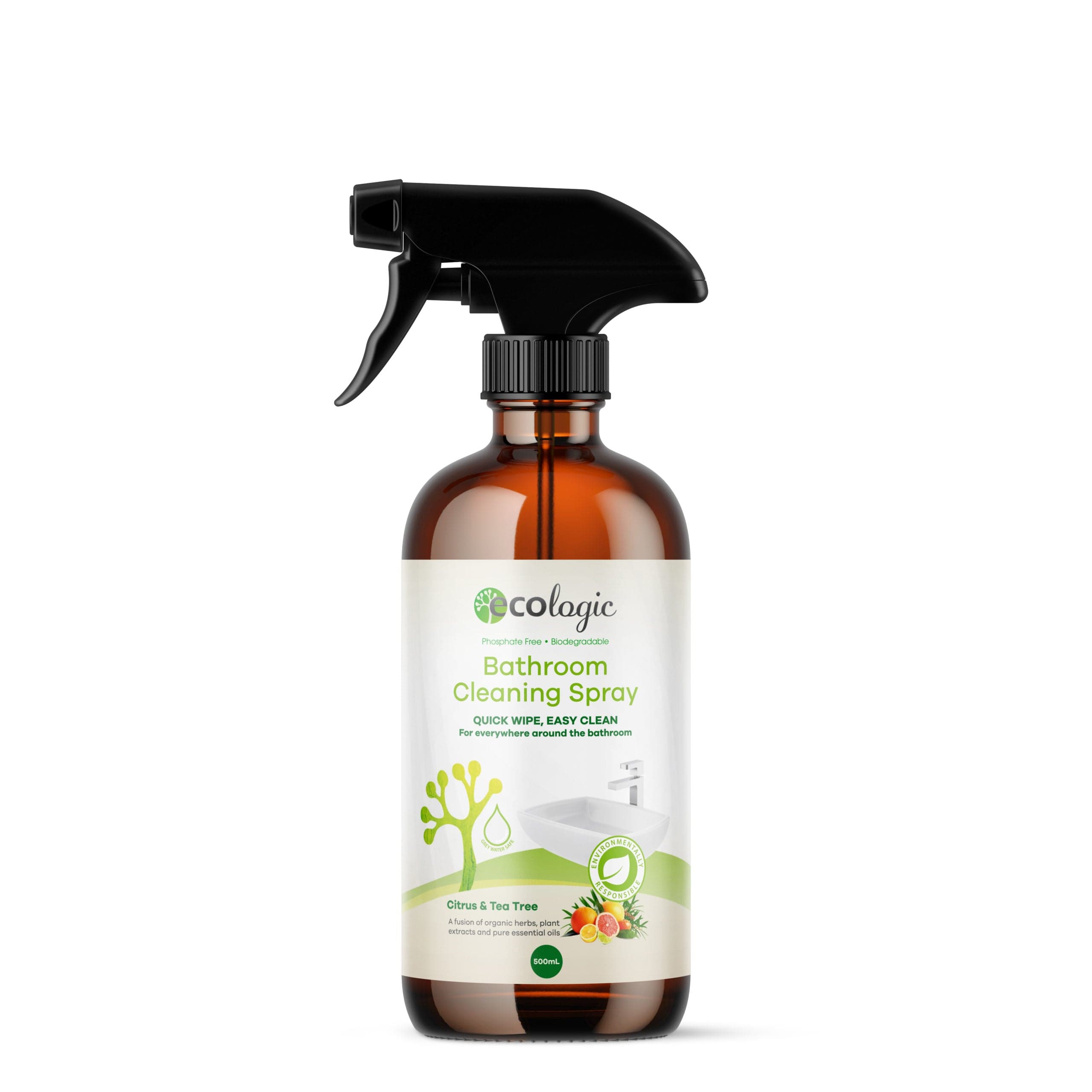 ECOLogic Citrus & Tea Tree Bathroom Cleaning Spray 500ml