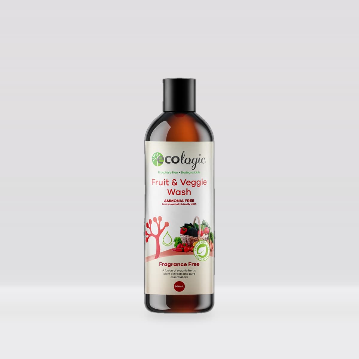 ECOLogic Fruit & Veggie Wash Fragrance Free 500ml