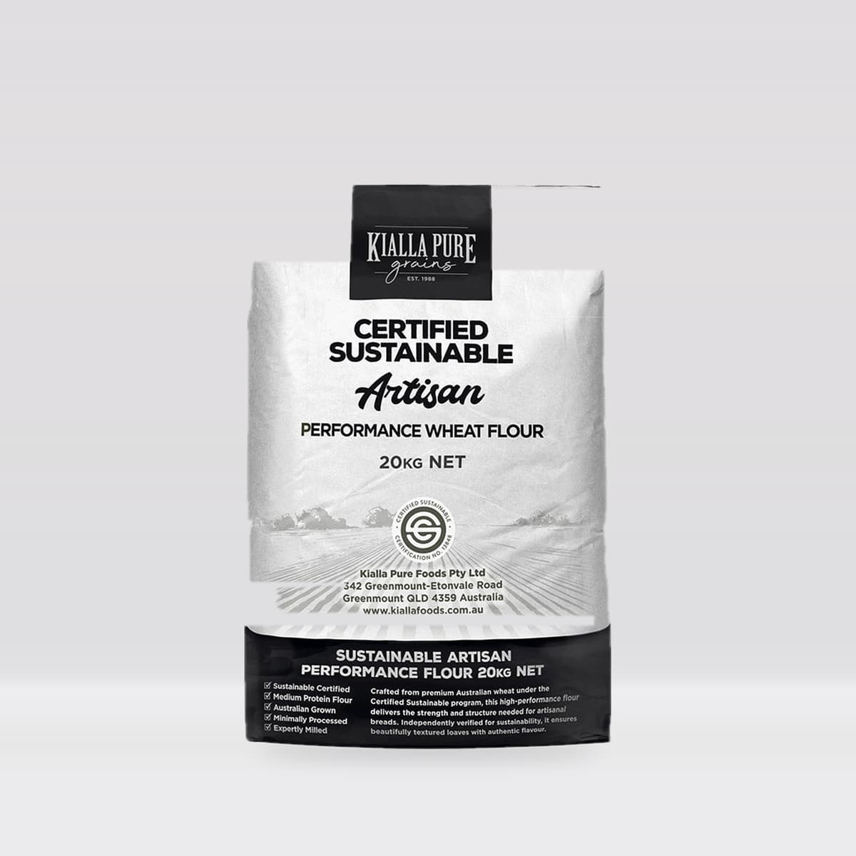 Kialla Pure Foods Organic Sustainable Artisan Performance Flour 20kg