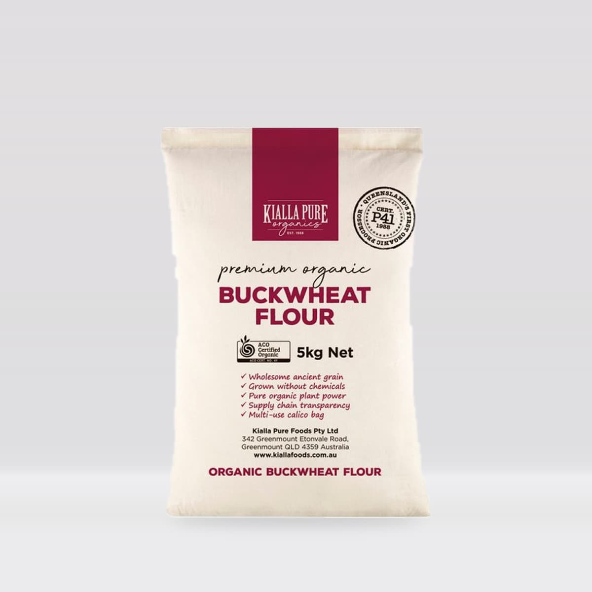 Kialla Pure Foods Organic Buckwheat Flour 5kg