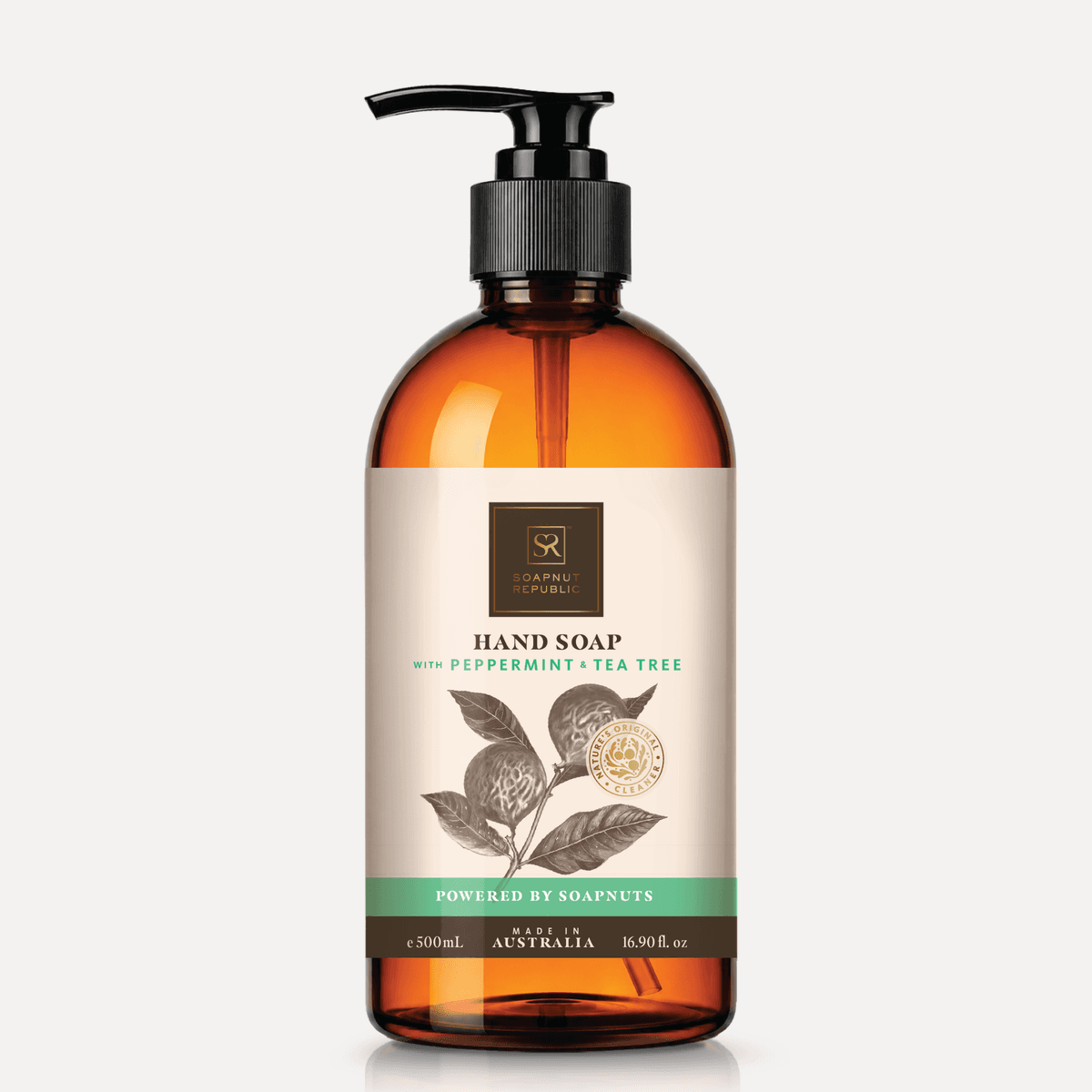Soapnut Republic Hand Soap (Peppermint & Tea Tree) 500ml