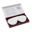 White Lotus 100% Pure Silk Eye Mask - White - thumbnail 1