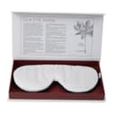 White Lotus 100% Pure Silk Eye Mask - White - thumbnail 2