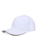 White Lotus Pure Silk Lined Sports Cap - White - thumbnail 2