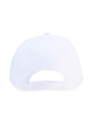 White Lotus Pure Silk Lined Sports Cap - White - thumbnail 3