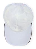 White Lotus Pure Silk Lined Sports Cap - White - thumbnail 4