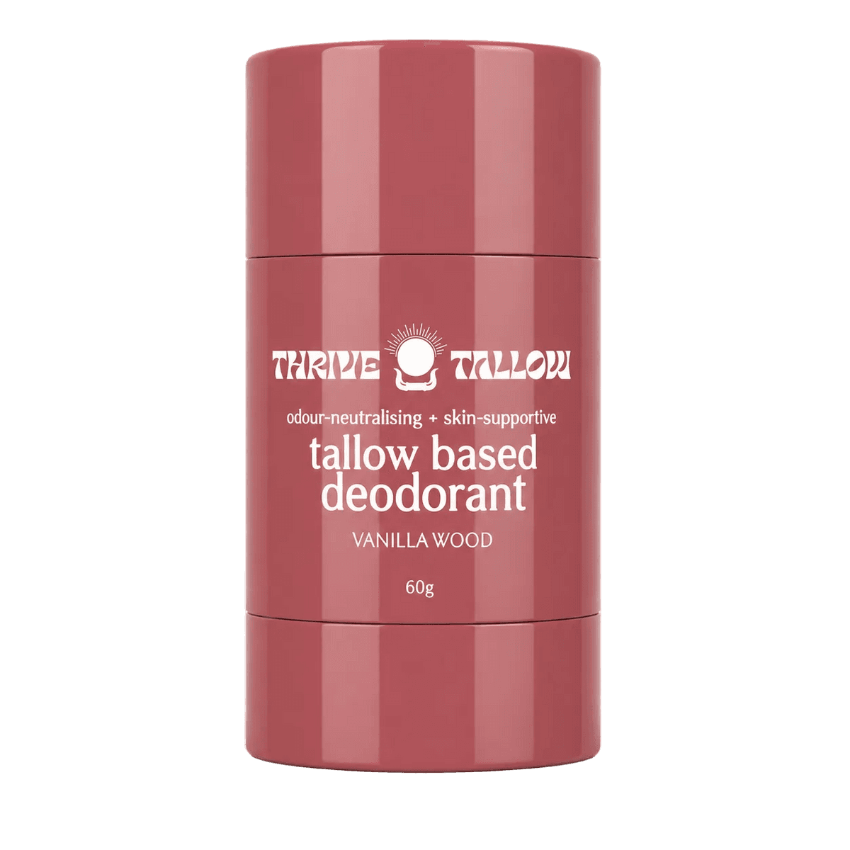 Thrive Tallow Natural Deodorant Vanilla Wood 60g