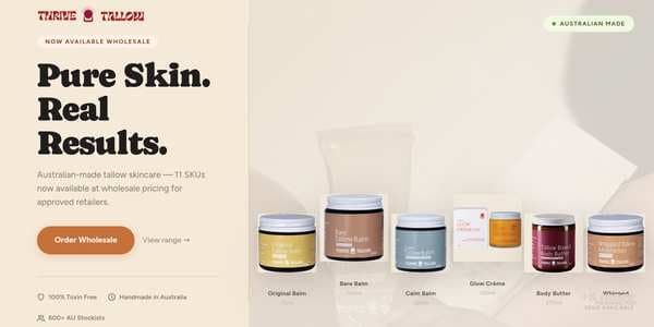 Thrive Tallow — Australian-made tallow skincare