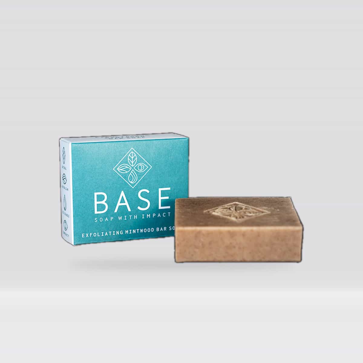 Base Soaps Base Soap Bar Exfoliating Mintwood (Boxed) 120g