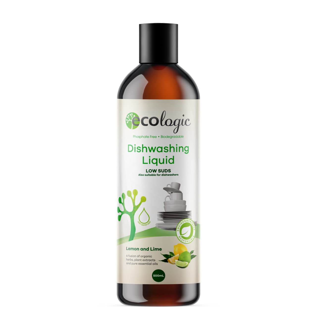 EcoLogic Lemon & Lime Dishwashing Liquid 500ml