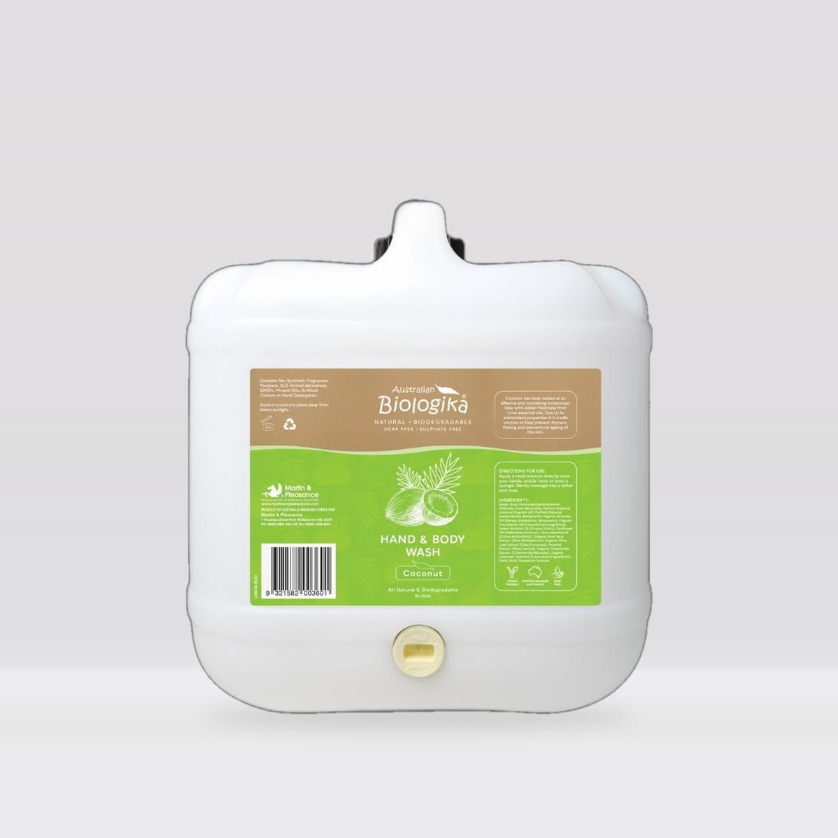 Biologika Coconut Hand & Body Wash Bulk 15L
