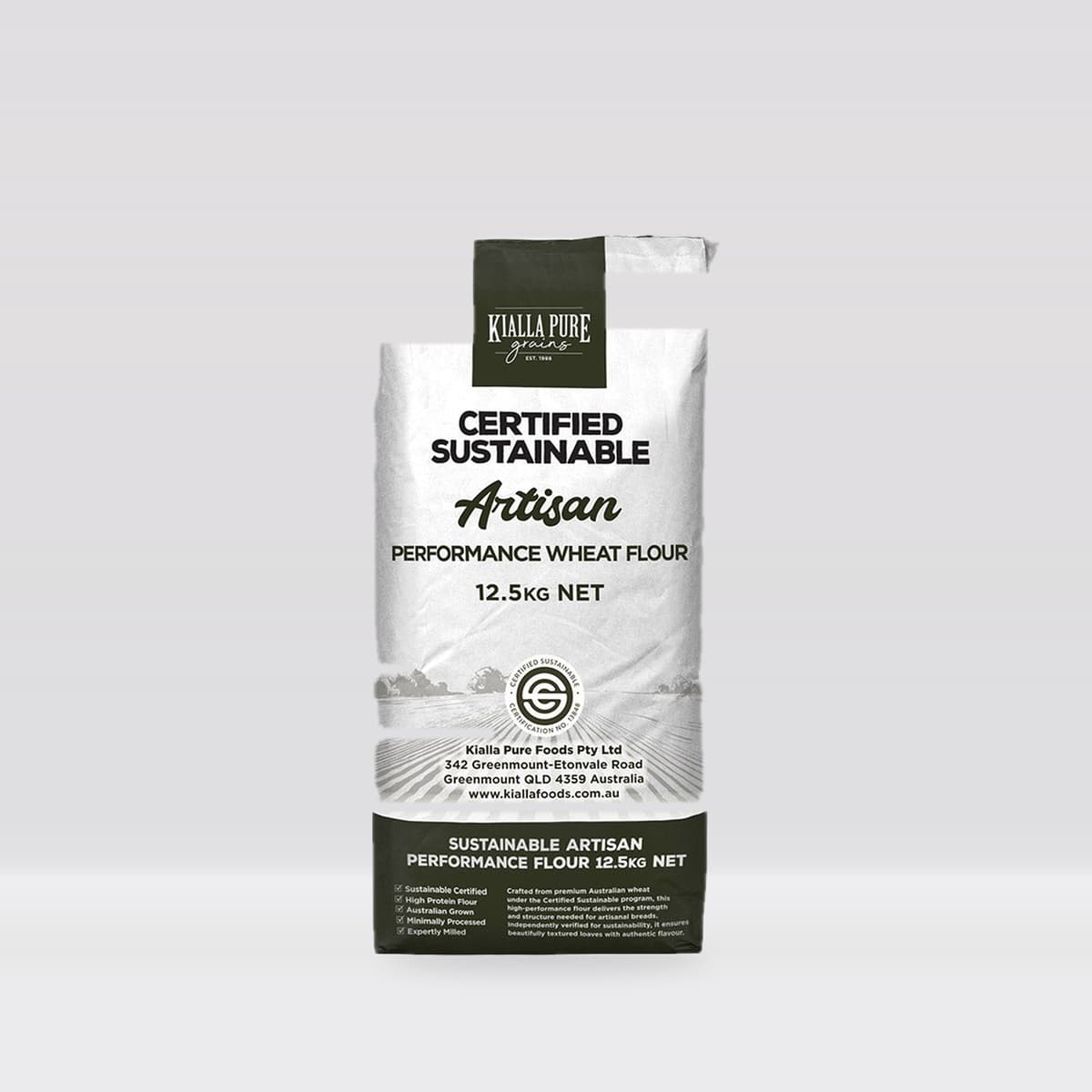 Kialla Pure Foods Organic Sustainable Artisan Performance Flour 12.5kg