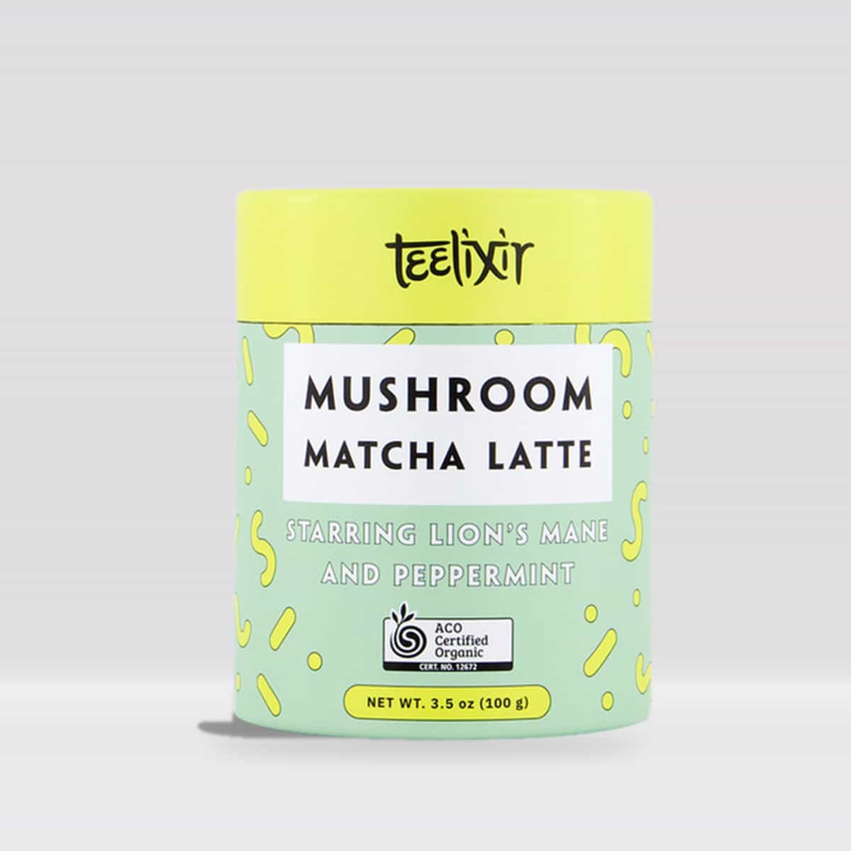 Teelixir Mushroom Matcha Latte with Lion's Mane