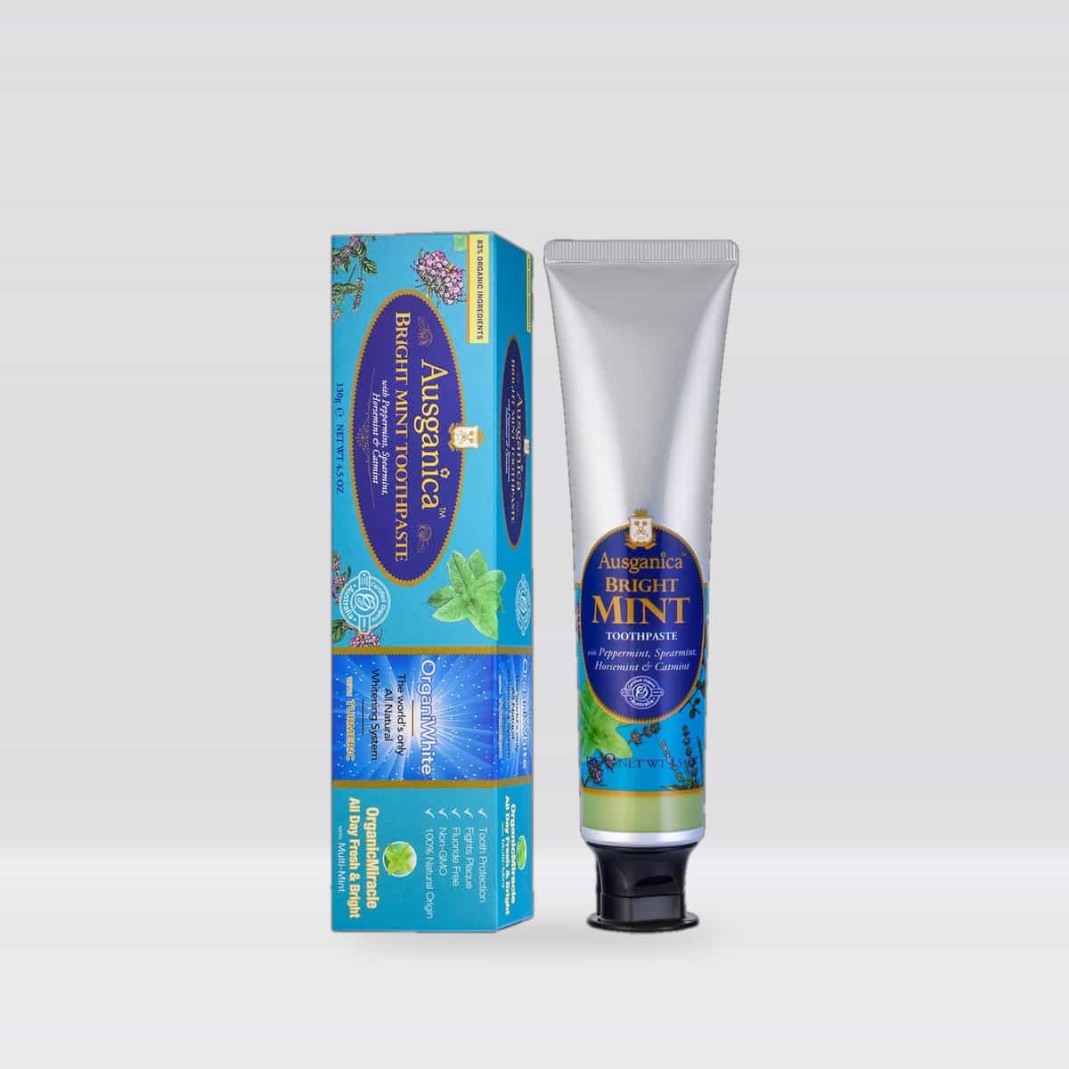 Ausganica Certified Organic Bright Mint Toothpaste 130g