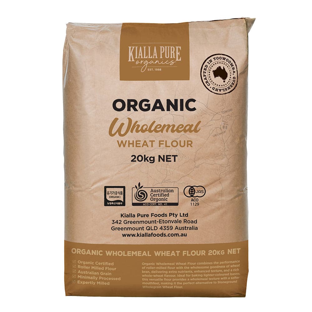 Kialla Pure Foods Organic Wholemeal Wheat Flour 20kg