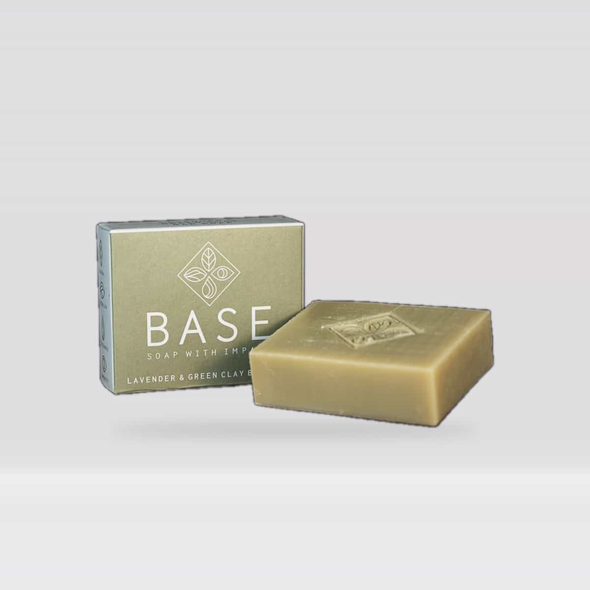 Base Soaps Base Soap Bar Lavender and Green Clay (Boxed) 120g