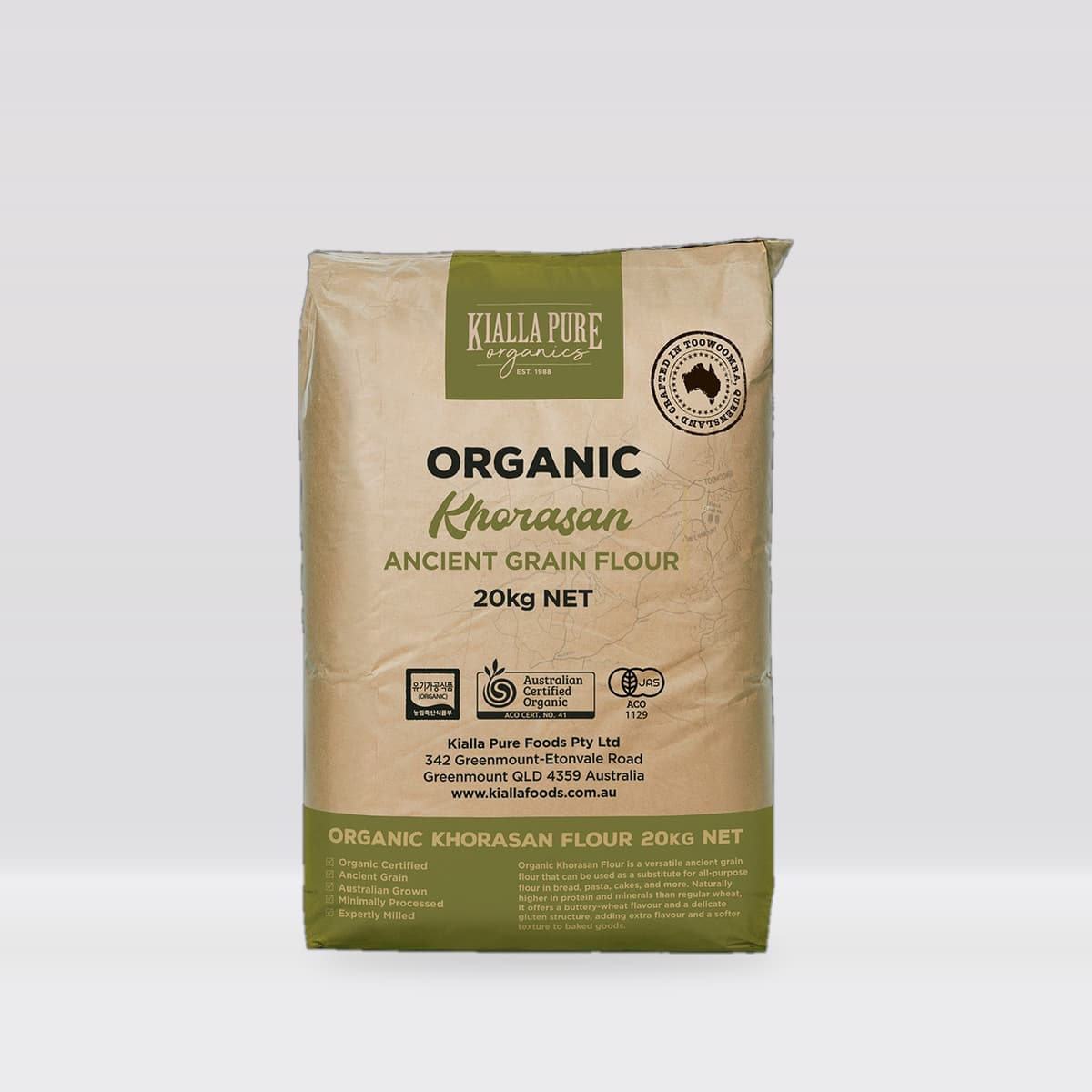 Kialla Organic Khorasan Flour 20kg