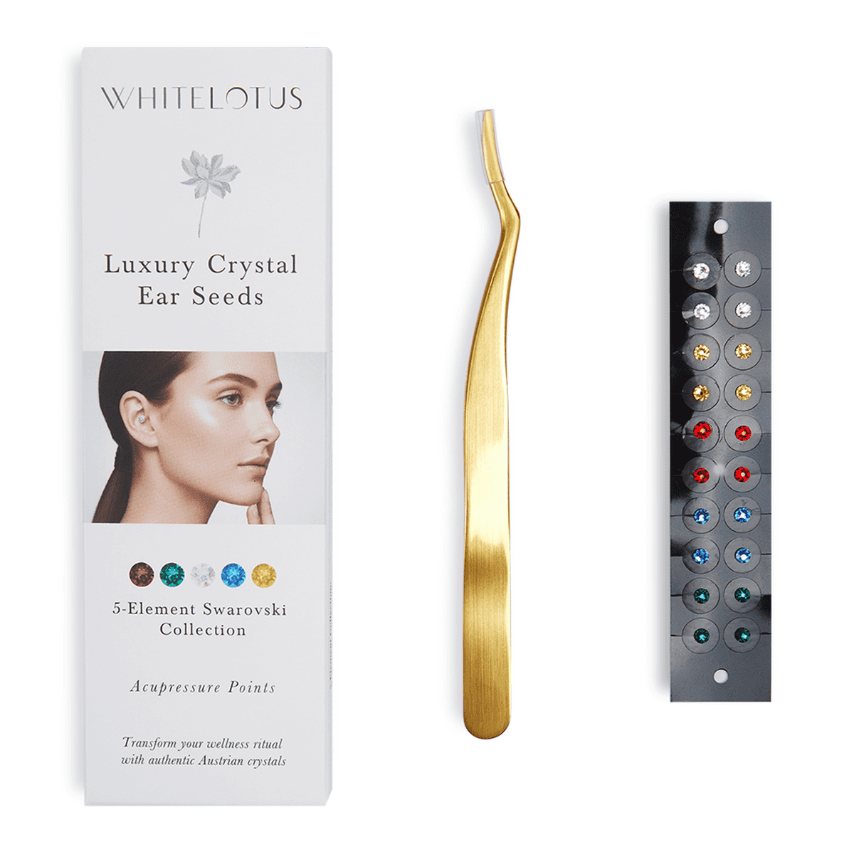 White Lotus Beauty White Lotus Luxury Crystal Ear Seeds (20 pack)