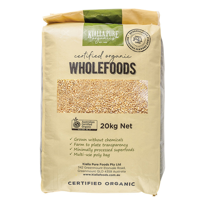 Kialla Pure Foods Organic Kibbled Wheat 20kg