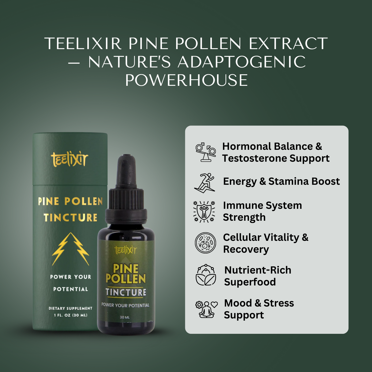 Teelixir Pine Pollen Extract Tincture 30ml