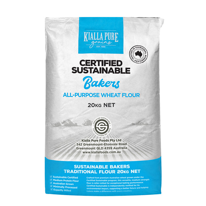 Kialla Pure Foods Organic Sustainable Bakers Traditional Flour 20kg
