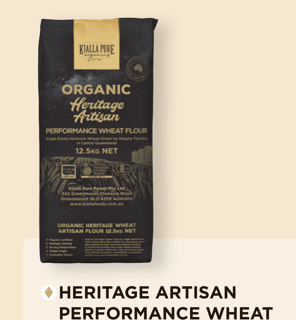Kialla Pure Foods Organic Heritage Wheat Artisan Flour 12.5kg