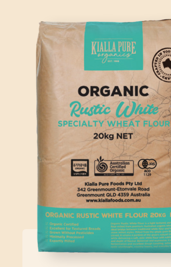 Kialla Pure Foods Organic Rustic White Flour 20kg