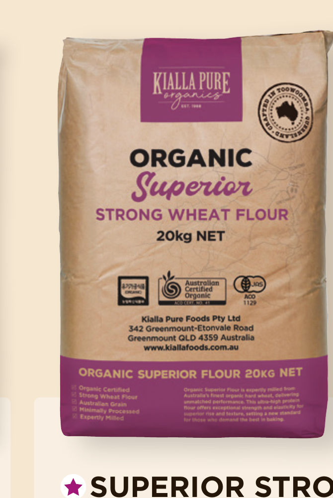 Kialla Pure Foods Organic Superior Flour 20kg