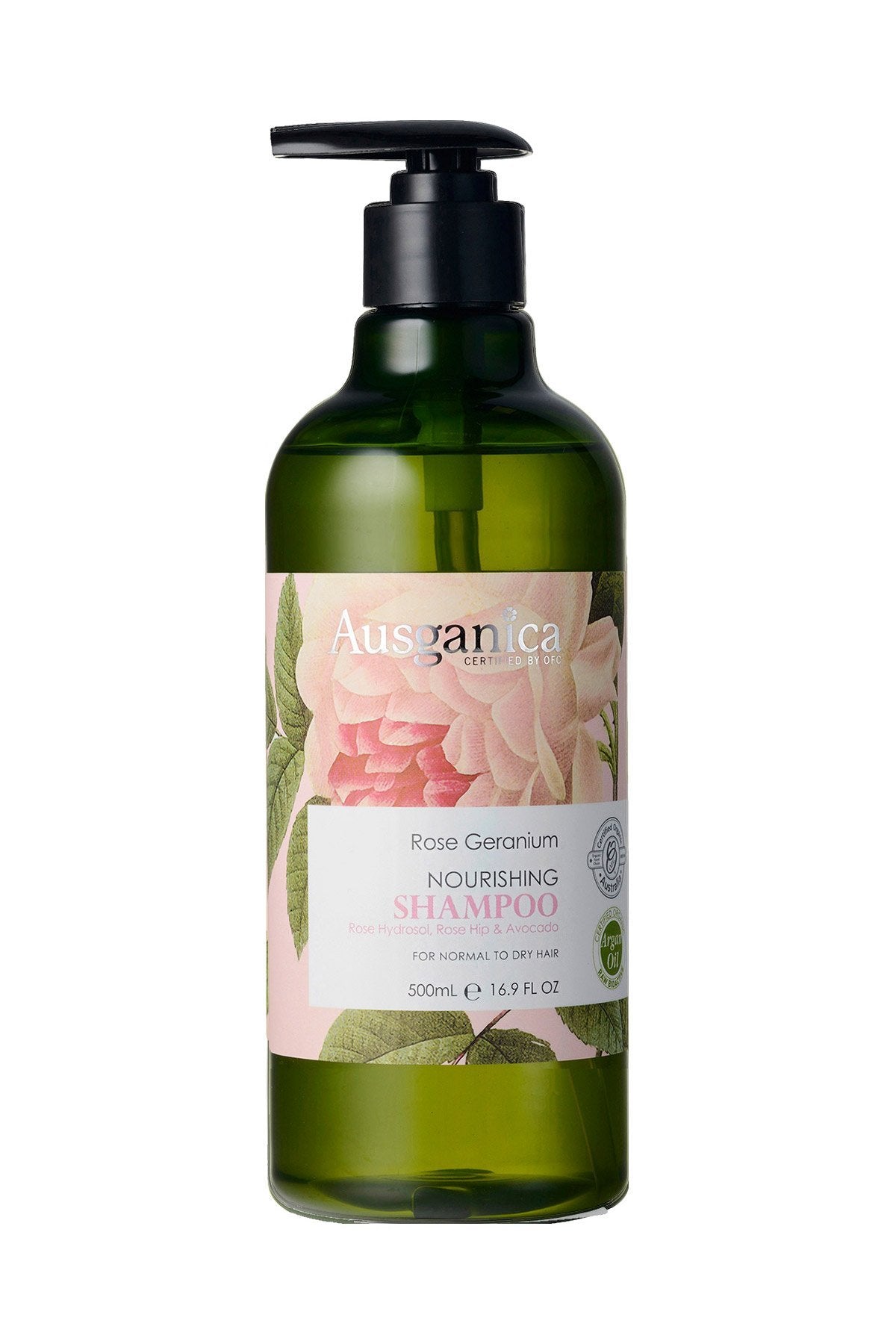 Ausganica Certified Organic Rose Geranium Nourishing Shampoo 500ml