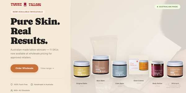 Thrive Tallow — Australian-made tallow skincare
